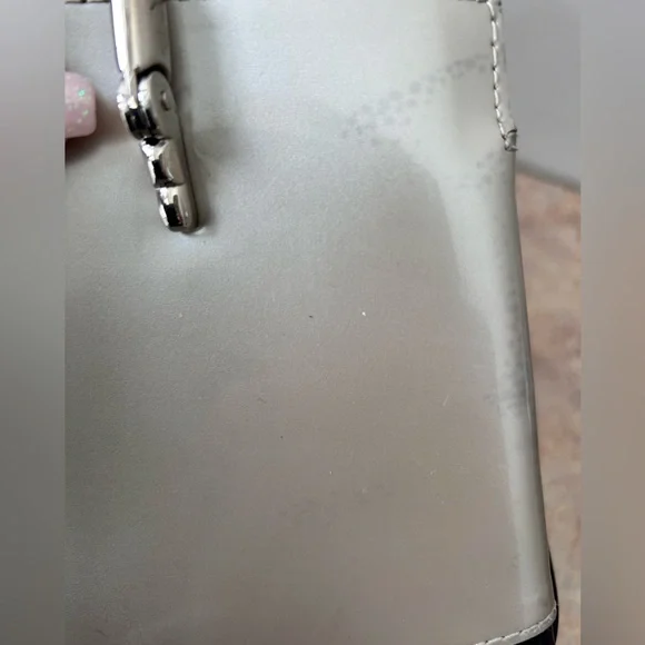 Beijo Y2K Frosty Silver color with Black Shoulder Purse - Picture 12 of 14